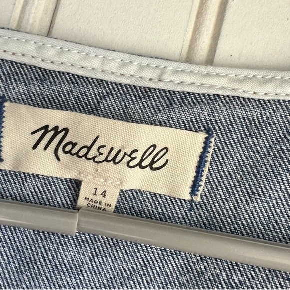 MADEWELL Size 14 Zip-Front Romper: TENCEL Denim Edition - Picture 6 of 9